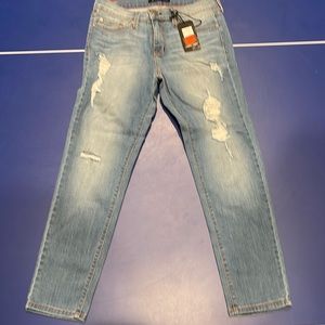 Angry rabbit skinny blue jeans